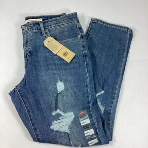 Levis 311 Womens Jeans 16W Shaping Skinny Distressed Mid Rise Medium Wash